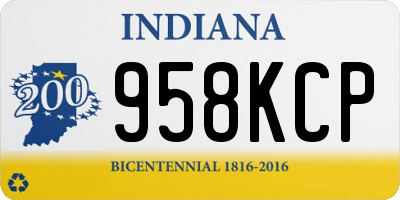 IN license plate 958KCP