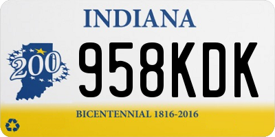 IN license plate 958KDK