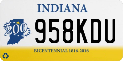 IN license plate 958KDU