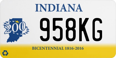 IN license plate 958KG