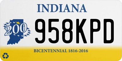 IN license plate 958KPD