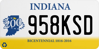 IN license plate 958KSD