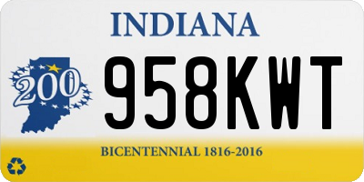 IN license plate 958KWT