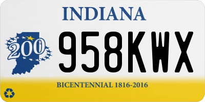 IN license plate 958KWX