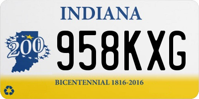 IN license plate 958KXG