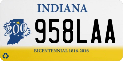 IN license plate 958LAA