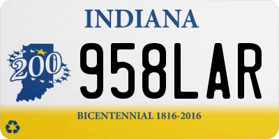 IN license plate 958LAR