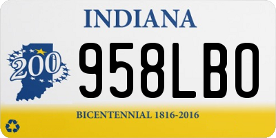 IN license plate 958LBO