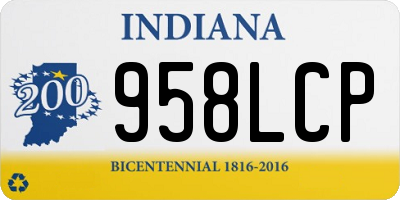IN license plate 958LCP