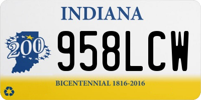 IN license plate 958LCW