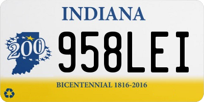 IN license plate 958LEI