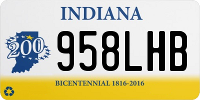 IN license plate 958LHB