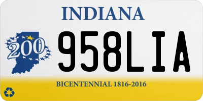 IN license plate 958LIA