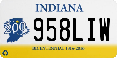 IN license plate 958LIW