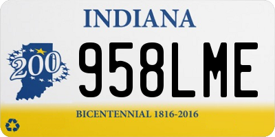 IN license plate 958LME