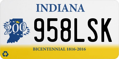 IN license plate 958LSK