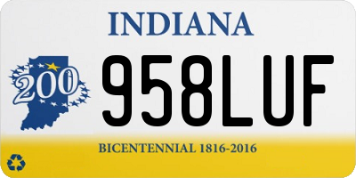 IN license plate 958LUF