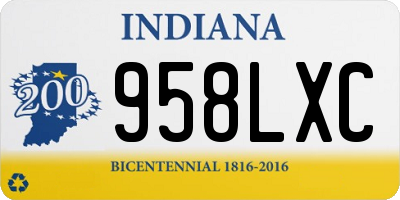 IN license plate 958LXC