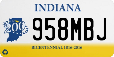 IN license plate 958MBJ