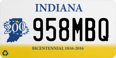 IN license plate 958MBQ