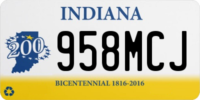 IN license plate 958MCJ