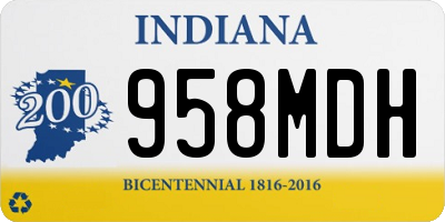IN license plate 958MDH