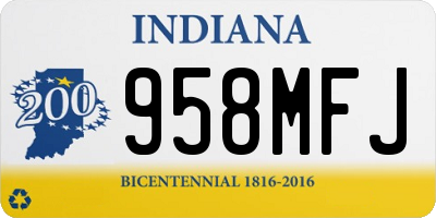 IN license plate 958MFJ