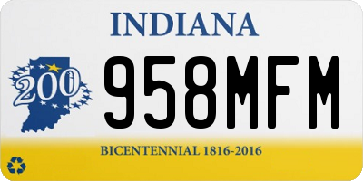 IN license plate 958MFM