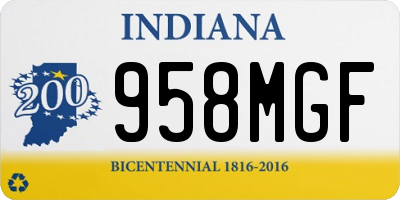 IN license plate 958MGF