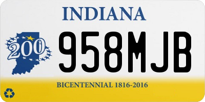 IN license plate 958MJB