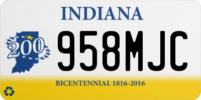 IN license plate 958MJC