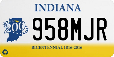 IN license plate 958MJR