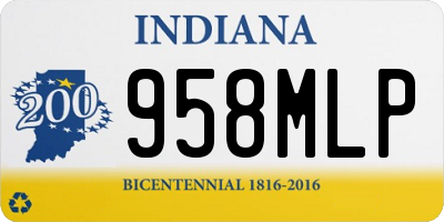 IN license plate 958MLP