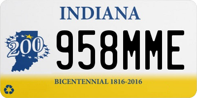 IN license plate 958MME
