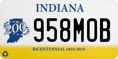 IN license plate 958MOB