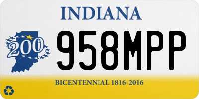 IN license plate 958MPP
