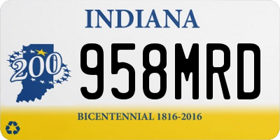 IN license plate 958MRD
