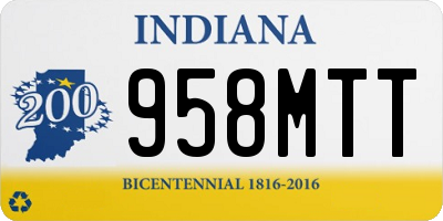 IN license plate 958MTT