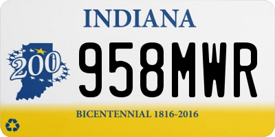 IN license plate 958MWR
