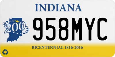 IN license plate 958MYC
