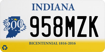 IN license plate 958MZK