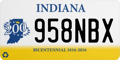 IN license plate 958NBX