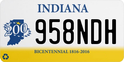 IN license plate 958NDH