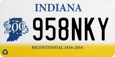 IN license plate 958NKY