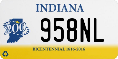 IN license plate 958NL