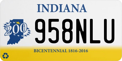 IN license plate 958NLU