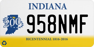 IN license plate 958NMF