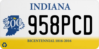 IN license plate 958PCD