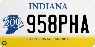 IN license plate 958PHA