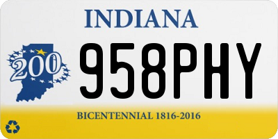 IN license plate 958PHY